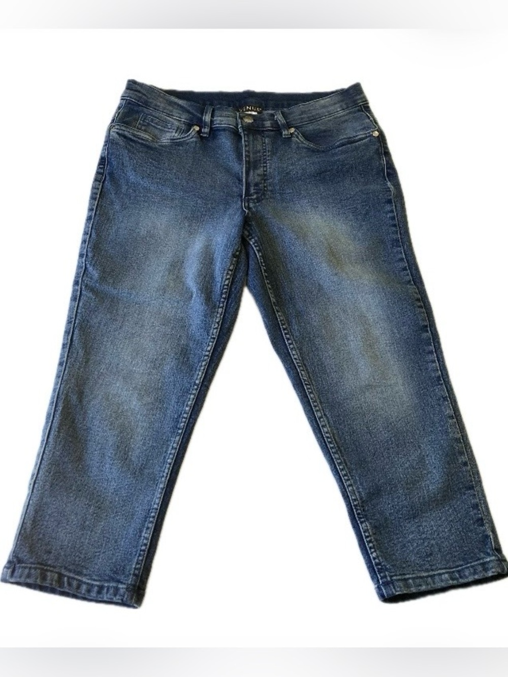 VENUS Size 8 Jean Capris Mid Rise Classic 5 Pocket Style EUC